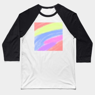 Blue pink green yellow watercolor abstract art Baseball T-Shirt